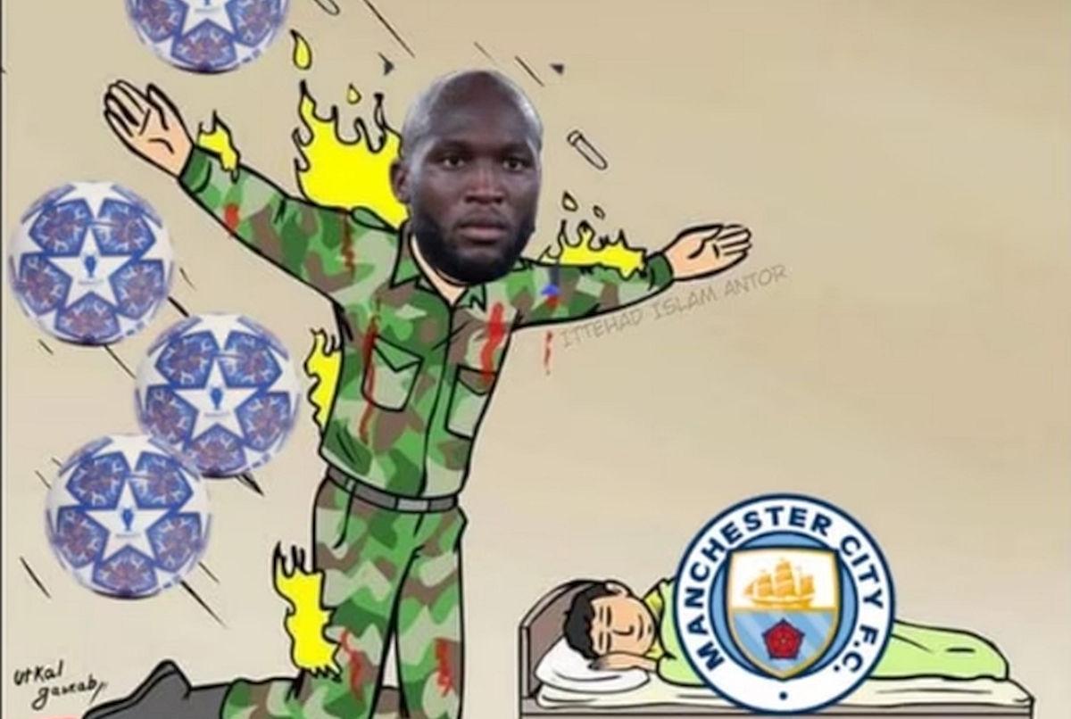 Cele mai tari meme-uri după Manchester City - Inter » Lukaku și De Bruyne, ținta ironiilor