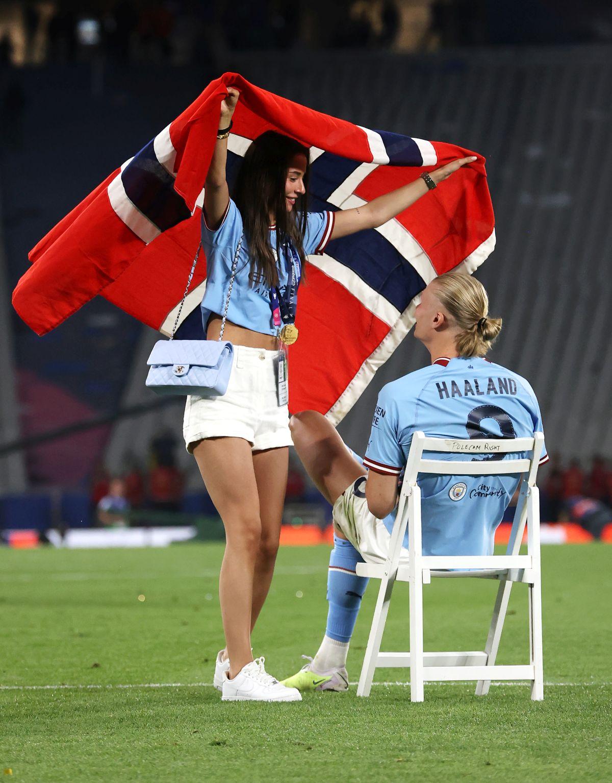 Erling Haaland și iubita sa, Isabel Johansen. Foto: Instagram