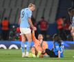 Erling Haaland și Ederson au sărbătorit alături de partenerele lor, Isabel Johansen, respectiv Lais Moraes (foto: Guliver/Getty Images)