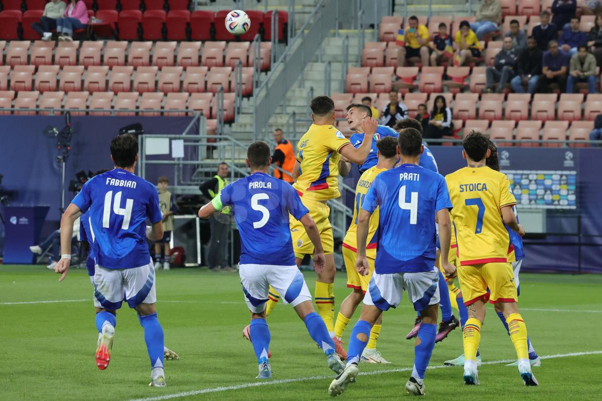 Louis Munteanu a ratat un penalty în Italia U21 - România U21