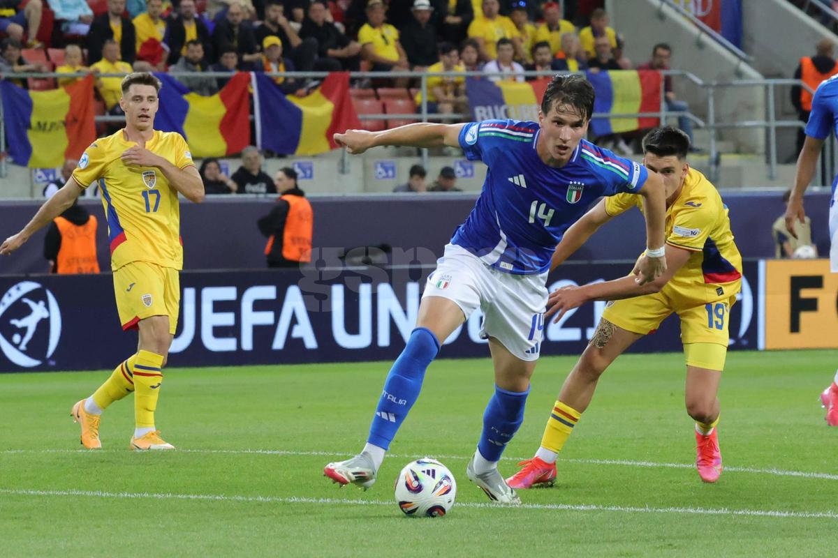 Louis Munteanu a ratat un penalty în Italia U21 - România U21
