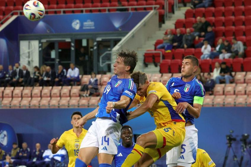 Matei Ilie, în Italia U21 - România U21. FOTO: Ionuț Iordache