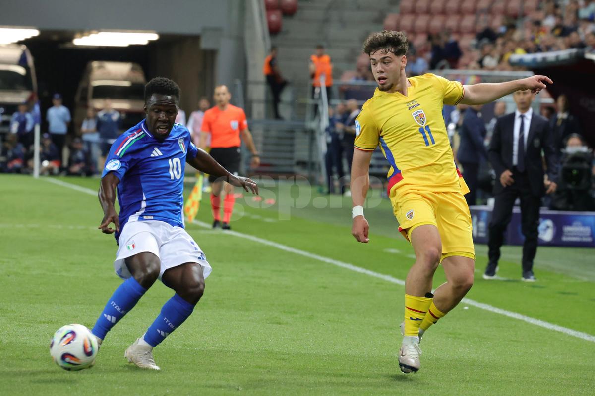 Louis Munteanu a ratat un penalty în Italia U21 - România U21