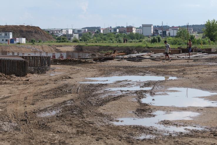 Care este stadiul lucrărilor la noul stadion din Pitești: GSP a vizitat șantierul // foto: Andrei Furnigă (GSP)