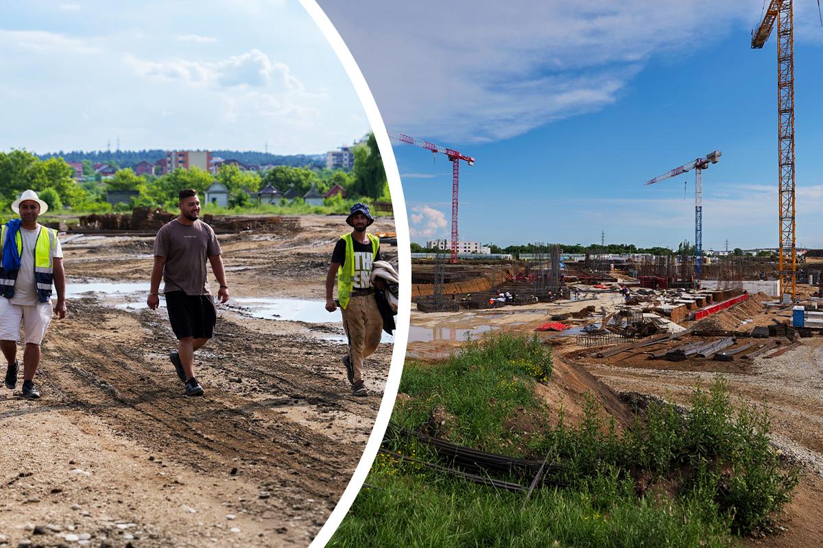 Se construiește stadionul viitorului în România » Va funcționa exclusiv cu energie regenerabilă: GSP a vizitat șantierul unde se muncește la 30 de grade!