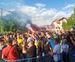 PETROLUL - RAPID. FOTO Atmosferă de derby și pe timp de coronavirus! Spectacol făcut de „lupii galbeni” la arena „Ilie Oană”, însă fără distanțare socială