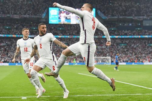 EURO 2020. Luke Shaw (25 de ani, fundaș stânga) a deschis scorul în minutul doi al finalei Italia - Anglia.
