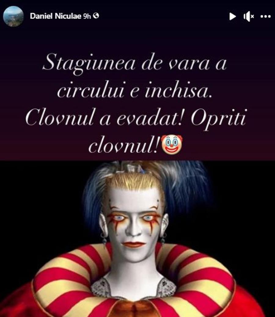 Postarea lui Daniel Niculae „Clovnul a evadat! Opriți clovnul!” » Daniel Niculae, ripostă explozivă la miezul nopții, după ce Șumudică l-a acuzat că era „cu carafele de vin pe masă”