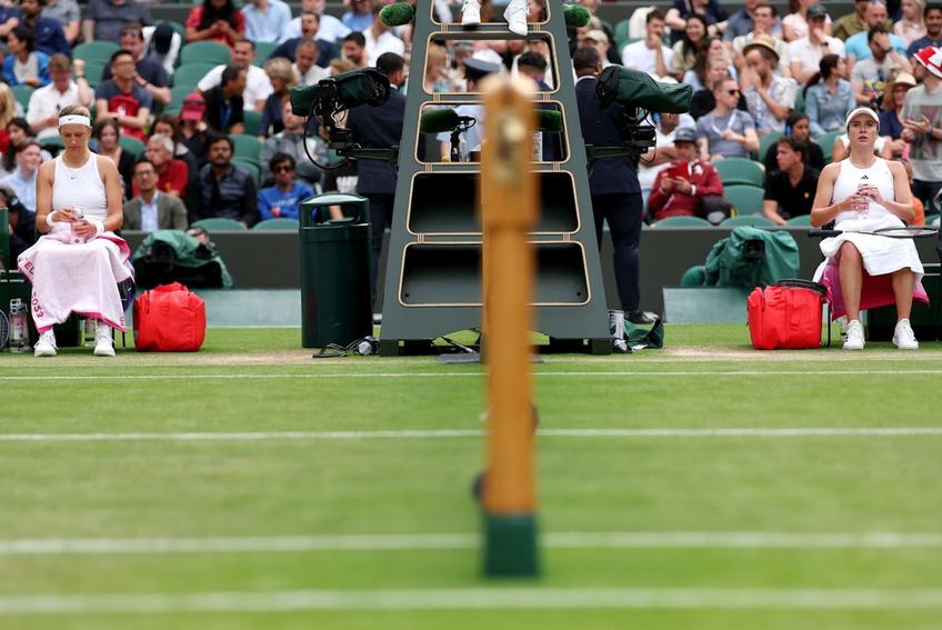 Imagine din meciul Viktoria Azarenka - Elina Svitolina / foto: Guliver/Getty Images