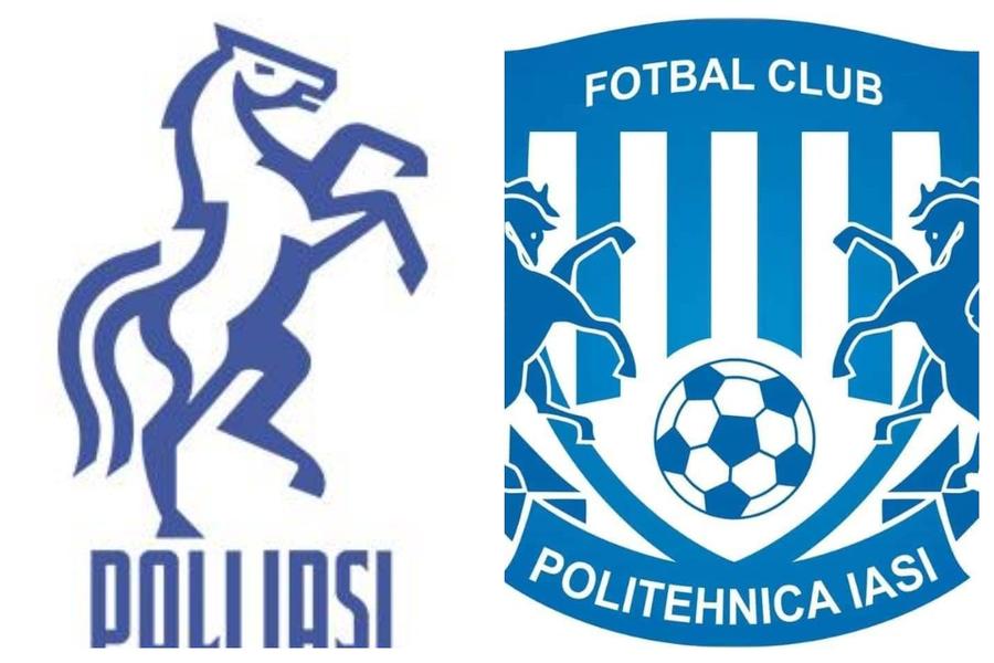 Noua siglă în stânga, cea veche în dreapta Ce sponsor principal va apărea pe fața tricourilor lui Poli Iași în noul campionat