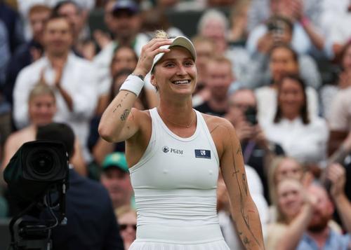 Marketa Vondrousova după calificarea în semifinale Foto Imago