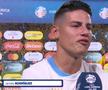 Columbia a trecut de Uruguay, scor 1-0, și va înfrunta Argentina în finala Copa America. James Rodriguez (32 de ani), starul reinventat al columbienilor, a izbucnit în lacrimi la final.