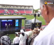 Cum arată gazonul stadionului „Eugen Popescu” din Târgoviște. FOTO: YouTube @Miros de Cer