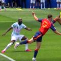 Faza care l-a implicat pe Rodri, în minutul 60, când Belgia a cerut un penalty // foto: captură X