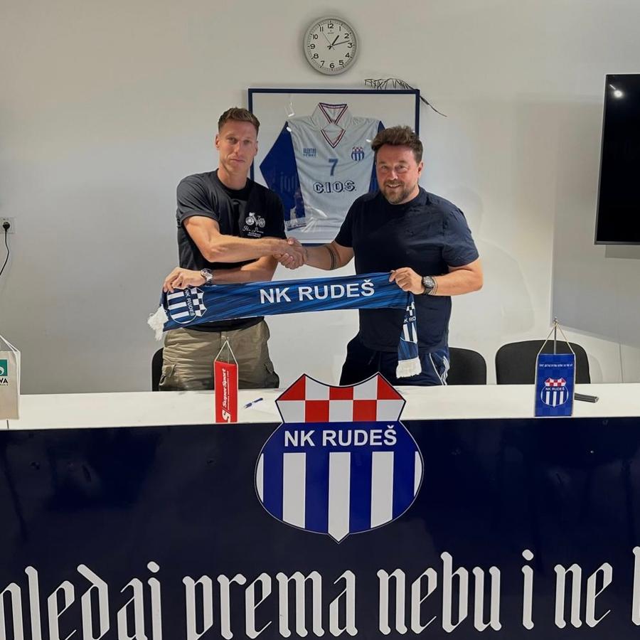 Diego Zivulic, prezentat oficial la NK Rudes // FOTO: Instagram Diego Zivulic, prezentat la noua echipă după despărțirea de Oțelul Galați