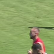 George Pușcaș a ieșit la antrenamente în timpul amicalului celor de la Dinamo cu Ștefăneștii de Jos // capturi 48 TV