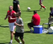 George Pușcaș a ieșit la antrenamente în timpul amicalului celor de la Dinamo cu Ștefăneștii de Jos // capturi 48 TV