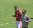 George Pușcaș a ieșit la antrenamente în timpul amicalului celor de la Dinamo cu Ștefăneștii de Jos // capturi 48 TV
