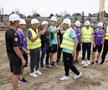 FC Argeș și-a prezentat echipamentul #2 și #3 pentru noul sezon pe șantierul stadionului „Nicolae Dobrin” / Sursă foto: Facebook@ FC Argeș