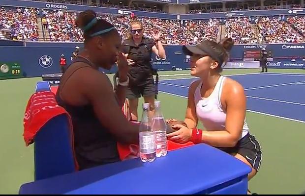 BIANCA ANDREESCU - SERENA WILLIAMS 3-1 (ABANDON) / VIDEO / Gest superb al Biancăi în finala Rogers Cup » Ce i-a spus Serenei pe teren