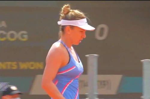 Simona Halep a jucat la un nivel ridicat în primul set și a reușit câteva lovituri ieșite din comun.