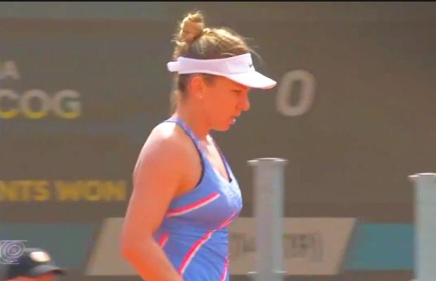 SIMONA HALEP - POLONA HERCOG. VIDEO A revenit în stil mare! Lovitura de excepție cu care Halep a închis setul de debut