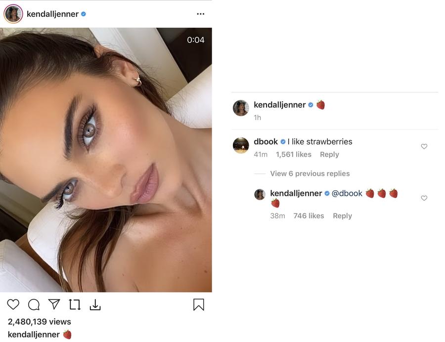 Dialogul prin comentarii între Kendall și Devin FOTO Un star din NBA, flirt pe Instagram cu celebra Kendall Jenner: „Îmi plac căpșunile”