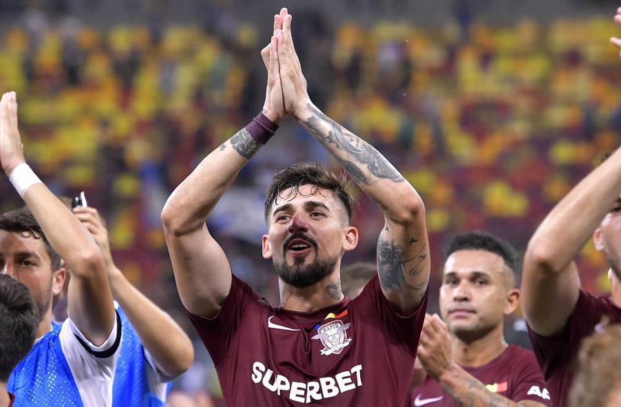 Albu a evoluat pentru Rapid în toate cele patru partide din sezonul acesta / foto: Imago Vedeta de pe maidan » Fotbalistul crescut în cartier a ajuns titular în derby-ul Rapid - FCSB