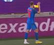 David Miculescu, accidentat în FCSB - Dunajska Streda / FOTO: Capturi @Pro TV