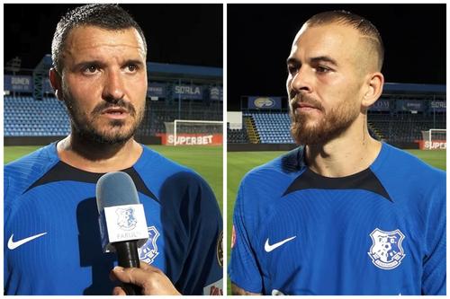 Constantin Budescu, în stânga, și Denis Alibec, în dreapta