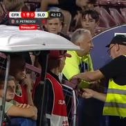 Dan Petrescu, trimis în tribune la CFR Cluj - Slobozia / FOTO: Captură TV @Prima Sport 1