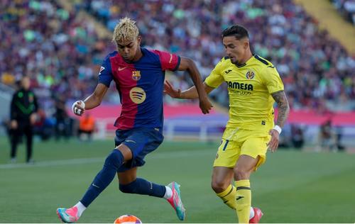 Fază dintr-un Barcelona - Villarreal în care Lamine Yamal a fost printre marcatori