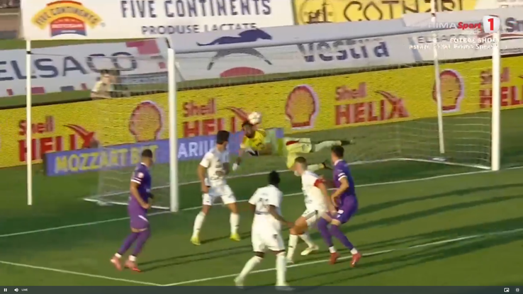 Fază controversată de arbitraj în FC Botoșani - FC Argeș. FOTO: captură Prima Sport