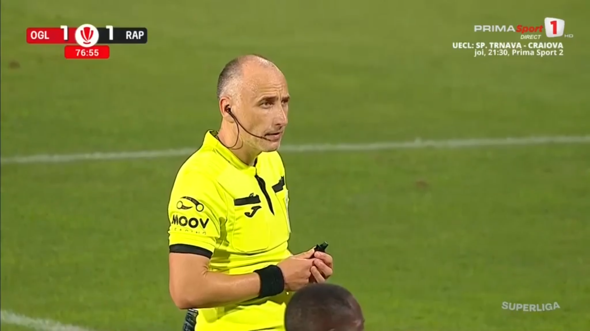 Faza la care Rapid a cerut penalty în meciul cu Oțelul Galați