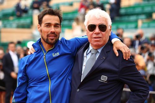 Nicola Pietrangeli, alături de Fabio Fognini/Foto: Getty Images