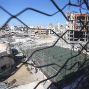 Jucători și terenuri de fotbal din Fâșia Gaza // Foto: Imago