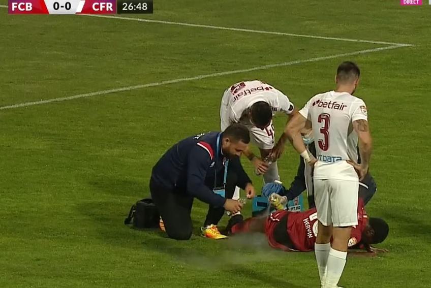 Hervin Ongenda a fost doborât de Juan Emmanuel Culio // foto: captură DigiSport