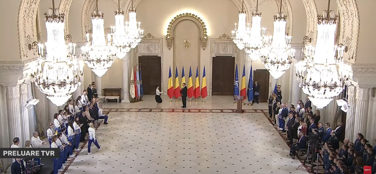 Sabrina Voinea, apariție inedită la Palatul Cotroceni, în fața lui Klaus Iohannis