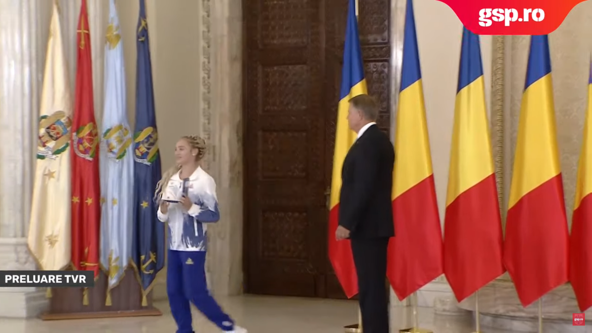 Sabrina Voinea, apariție inedită la Palatul Cotroceni, în fața lui Klaus Iohannis