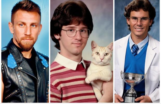 Inteligența Artificială lovește din nou » Messi, Ronaldo, Federer și Nadal, „transportați” în anii '90 + Cum arată retro-Dinamo