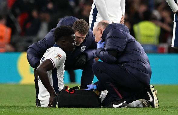 Lovitură pentru Anglia și Arsenal. Bukayo Saka a ieșit accidentat din partida cu Grecia