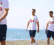 Naționala României, la plimbare pe plaja din Larnaca. Foto: FRF