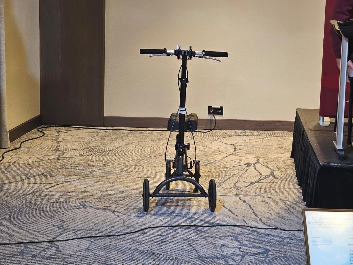 Ralf Rangnick, cu bicicleta specială în conferință la București