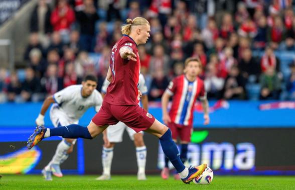 Fază rară: Erling Haaland a ratat două penalty-uri în Norvegia - Israel!