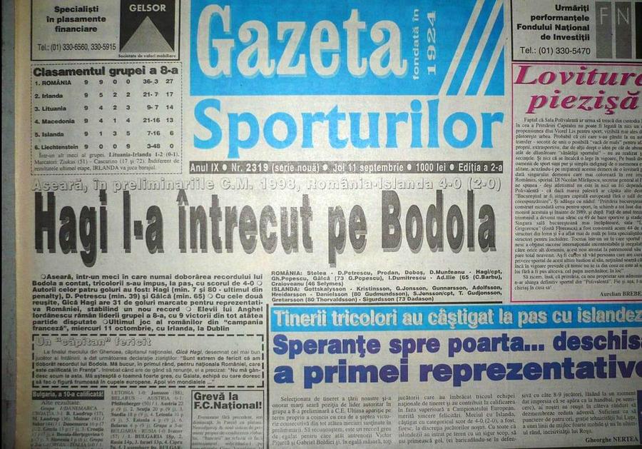 „Câte mingi în plasa pescarilor?” » Ce scria presa înainte și după victoria cu Islanda din '97 + Adversarii ne numeau „o forță a Europei”
