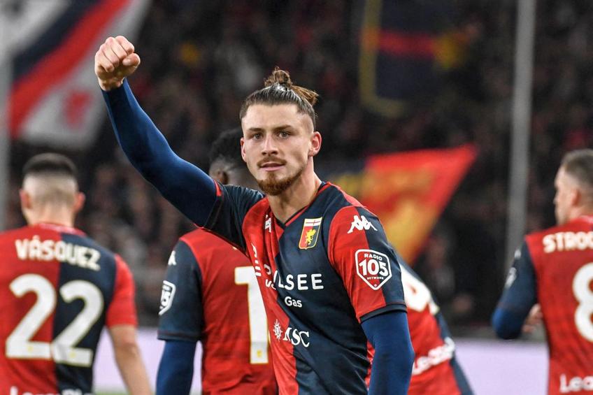 Reacția lui Radu Drăgușin după ce a marcat în Genoa - Verona // FOTO: Imago