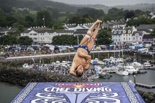 Constantin Popovici, locul al doilea în Red Bull Cliff Diving World Series 2024/Foto: Getty Images