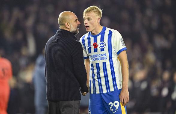 S-a aflat acum! Un cititor pe buze a redat întreaga discuție dintre Pep Guardiola și jucătorul lui Brighton după rezultatul-șoc din Premier League: „Plângi?”