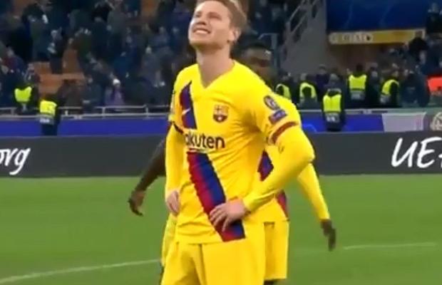 INTER - BARCELONA 1-2 //  VIDEO Frenkie de Jong, moment emoționant la finalul meciului! Cum a reacționat când a văzut că Ajax a fost eliminată