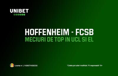 Hoffenheim vs FCSB – cum arată cotele la pariuri